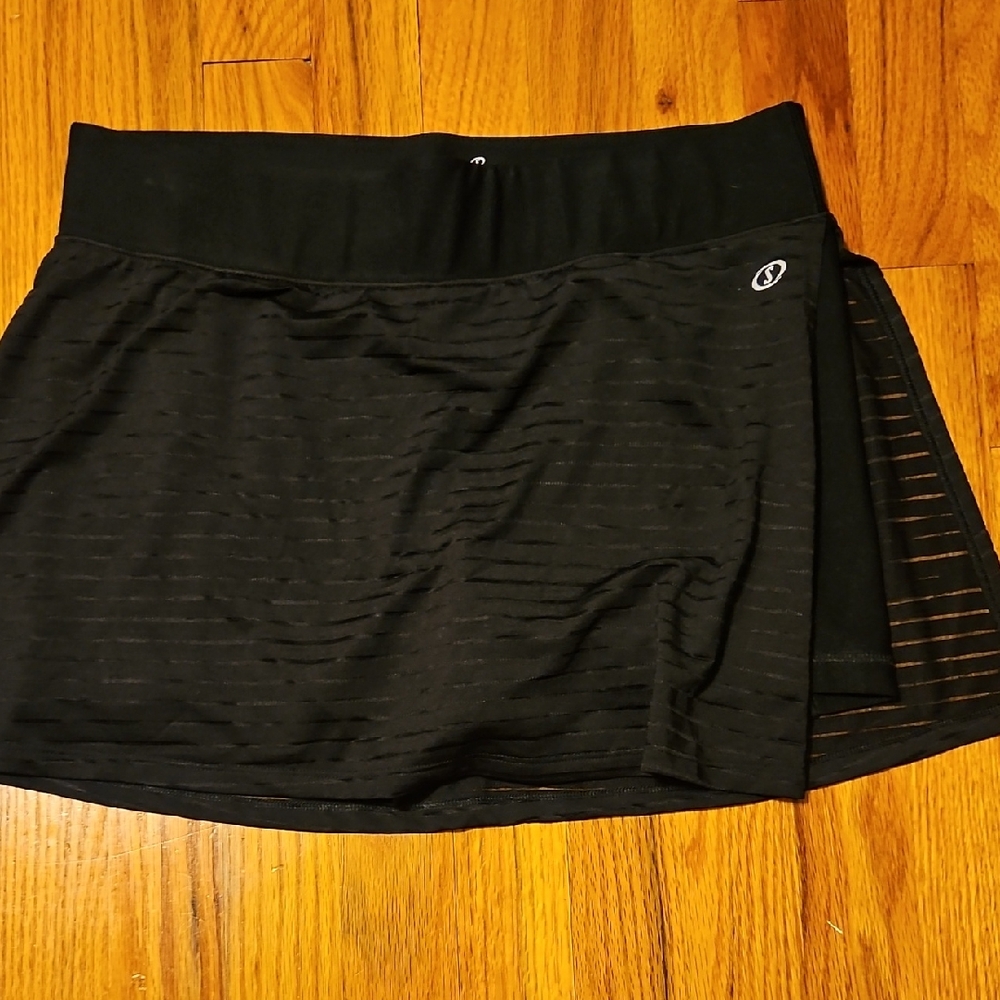 Spalding Black Pleated Mini Skirt Athletic